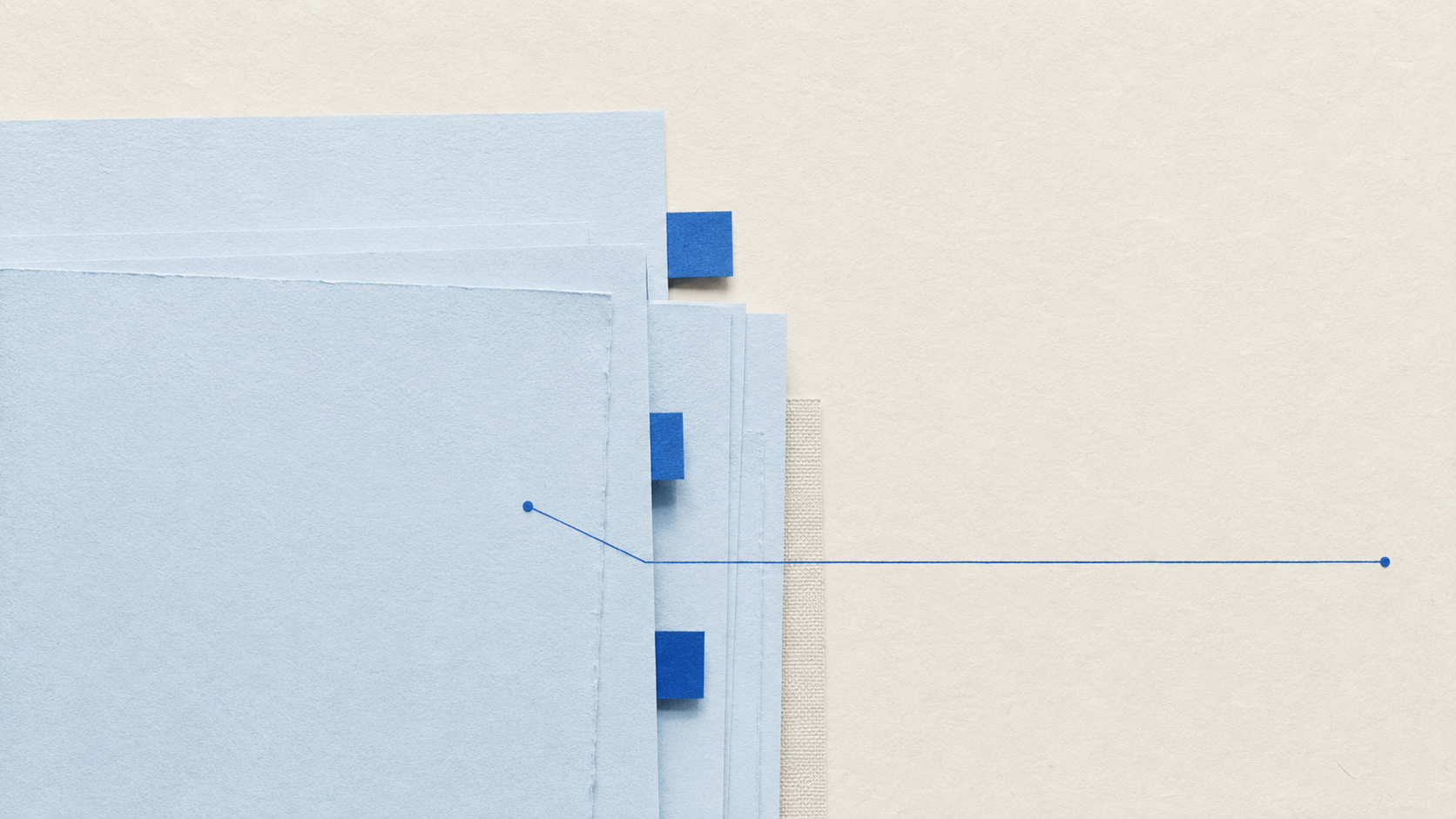 Abstract, ordered data foundation in blue