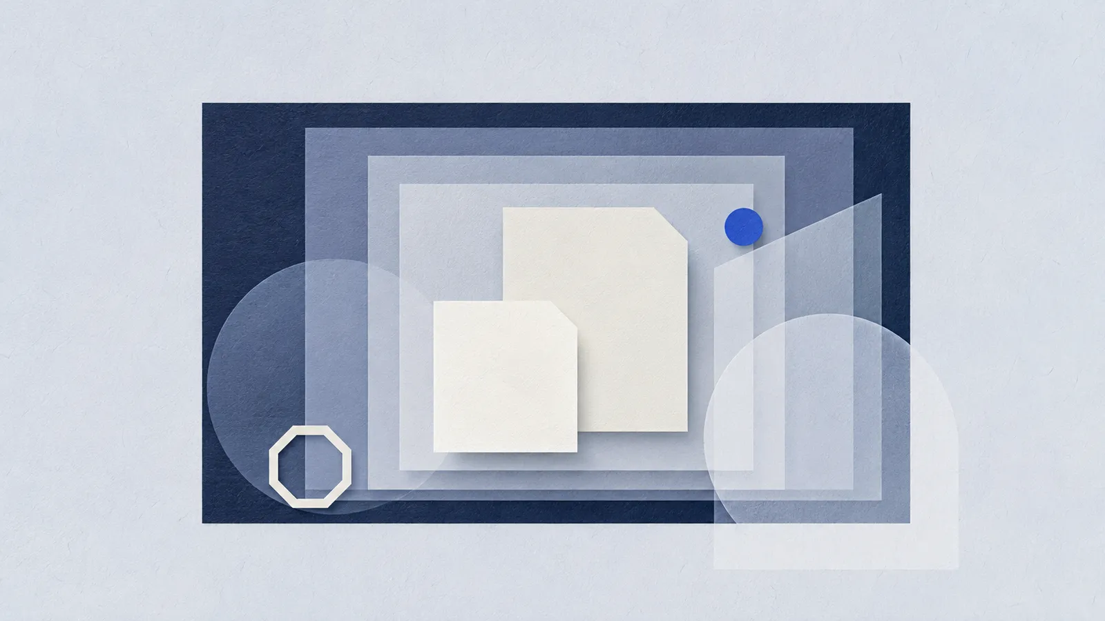 Nested, semi-transparent frames around a small inner area — nested boundaries as an image of safe autonomy